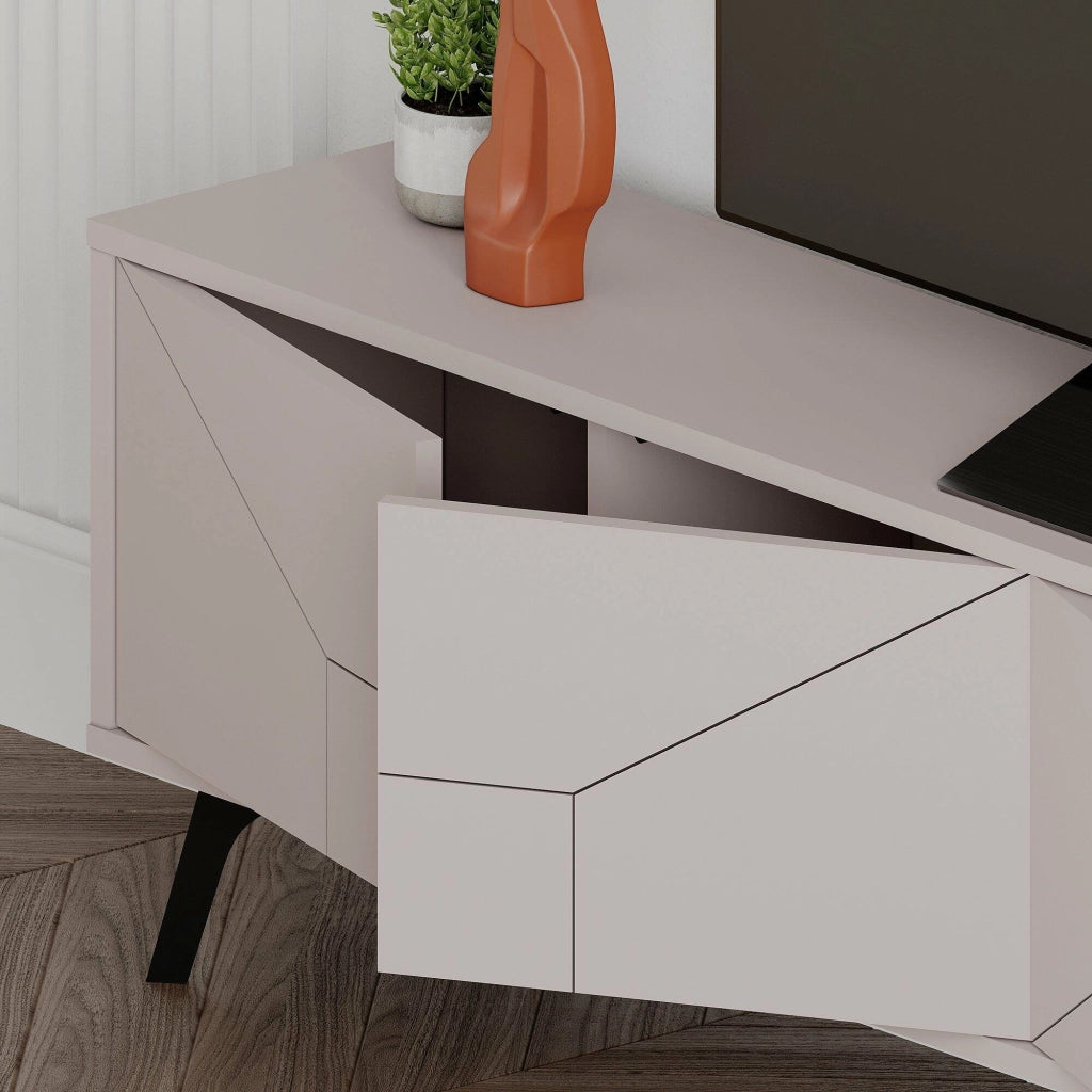 Olgadikiev, Mobile Porta tv un Ripiano, 180x30x50h cm Beige