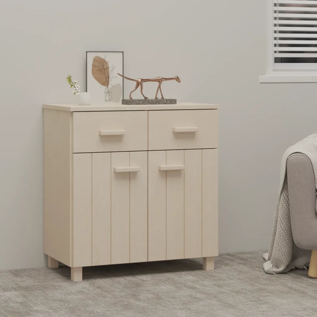 Credenza HAMAR ambra 79x40x80 cm in Legno Massello di Pino