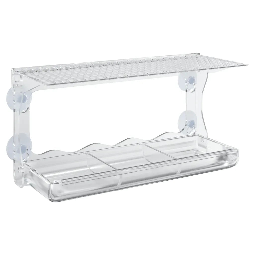 Mangiatoie per Uccelli da Finestra 2 pz in Acrilico 30x12x15 cm CFW5607349