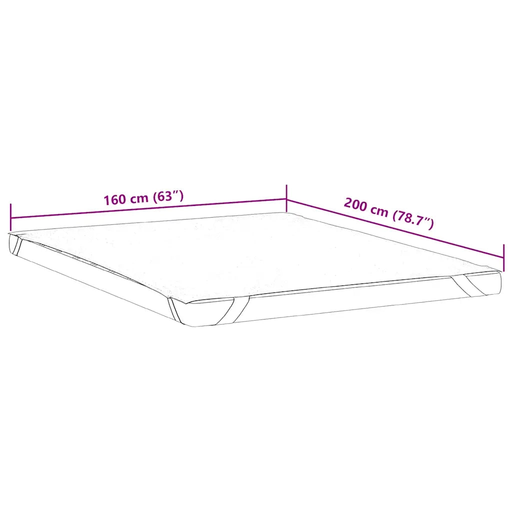 Coprimaterasso Bianco 160x200 cm Impermeabile 4100172