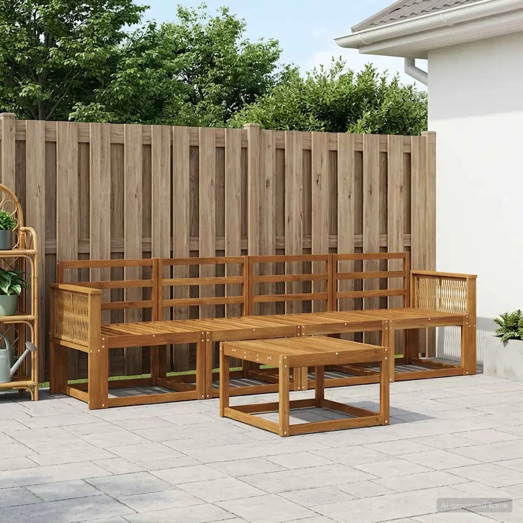 Set di divani da esterno 5 pcs Naturale 3384975