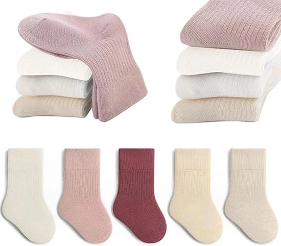 Sokketto per bambini - 5 paia - XS - Pannolino interno per bambini - Pannolino per bambini - Calze estive senza cucitura - Pannolino per neonati - Calze estive senza cucitura - Per bambini di taglia media e grande - Stile universitario