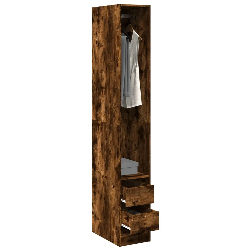 Armadio Rovere Fumo 30x50x200 cm in Legno Multistrato CFW9217761
