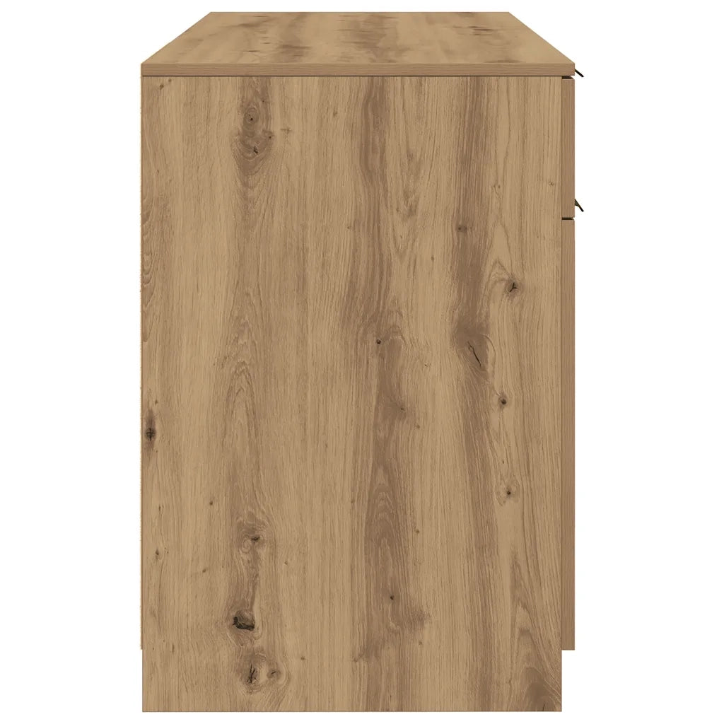 Scrivania Rovere Artigianale 100x50x75 cm in Legno Multistrato