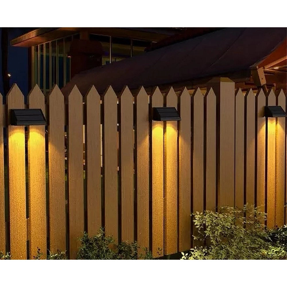 Trade Shop - Applique Led Con Pannello Solare A Parete 3 W Ip65 Luce 3000k 6500k Nero Yh0615 -