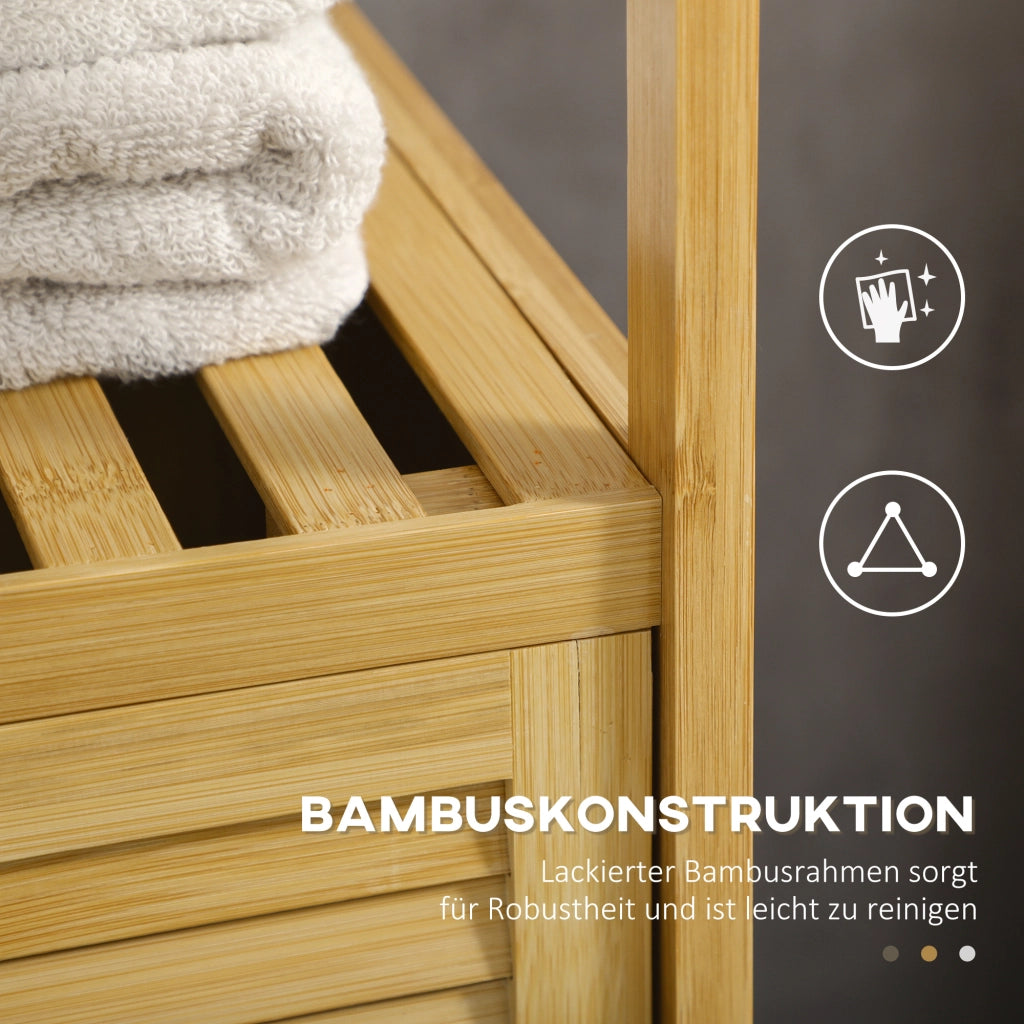 Armadietto Bagno in Legno ¨C zephmum ¨C Natur 33x36.5x67 cm