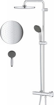 Sistema doccia Start 250 con miscelatore termostatico - Ø 250mm capocchia doccia - 100mm 2-spruzzo maniglia doccia - Cromo - 26816000