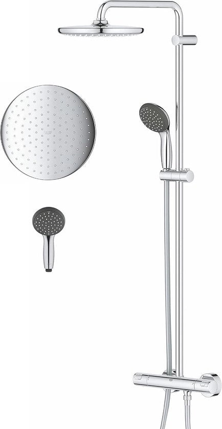 Sistema doccia Start 250 con miscelatore termostatico - Ø 250mm capocchia doccia - 100mm 2-spruzzo maniglia doccia - Cromo - 26816000