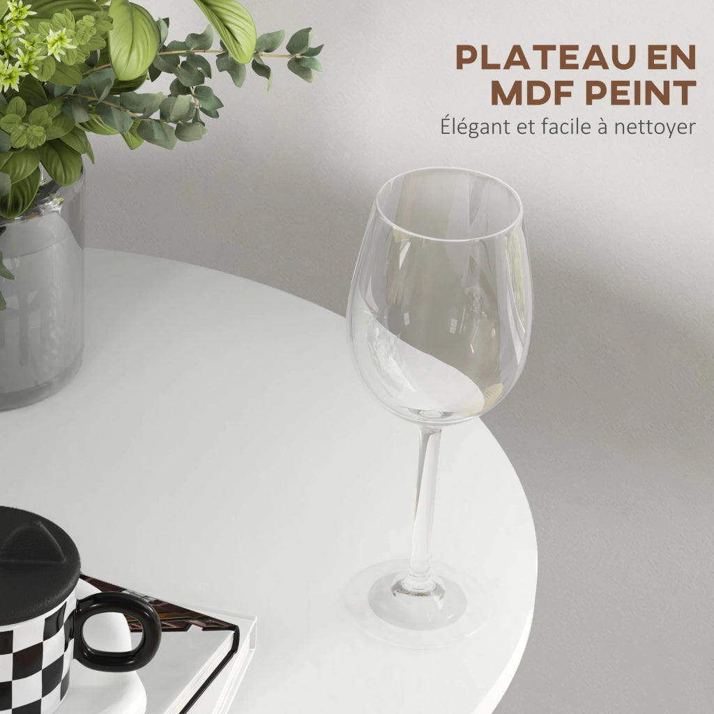 Tavolo bar rotondo bistro ¨C Xylo ¨C piano acciaio nero design moderno salvaspazio
