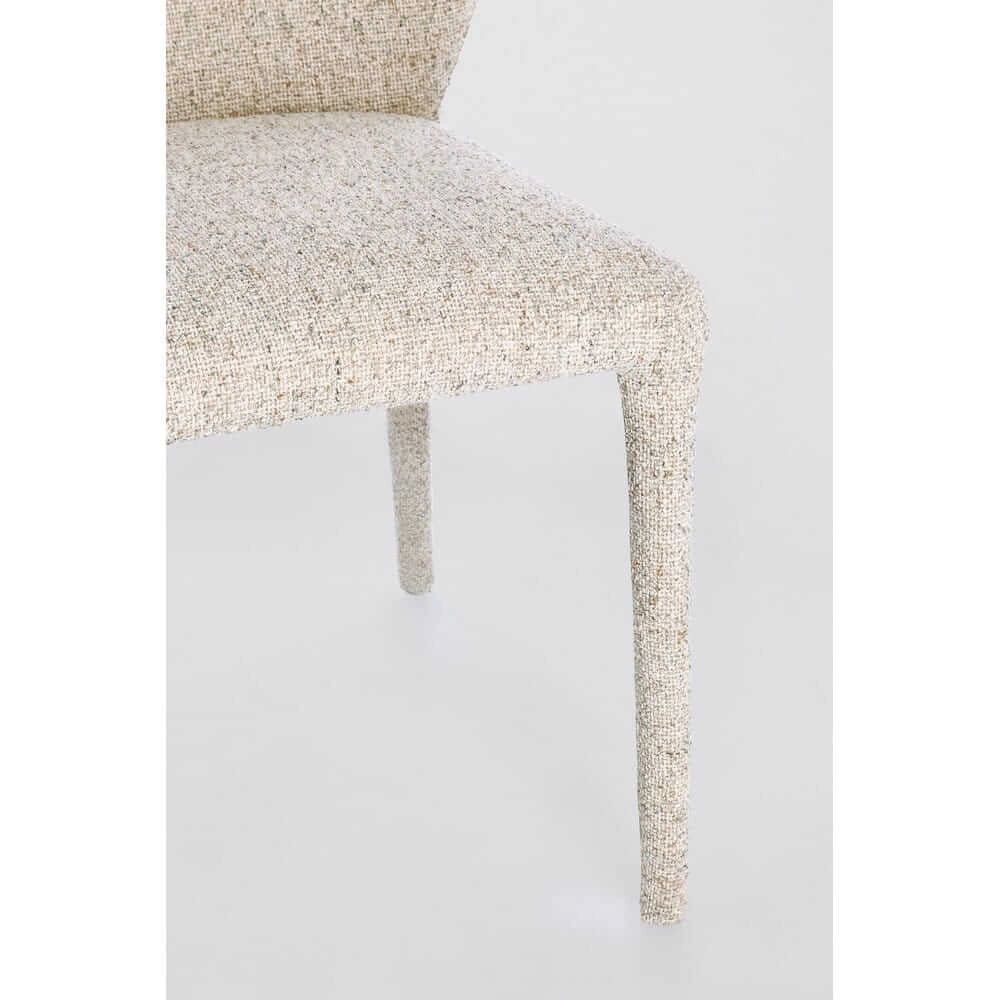 Set di 2 Sedie Imbottite in Tessuto con Gambe in Acciaio - HAZEL