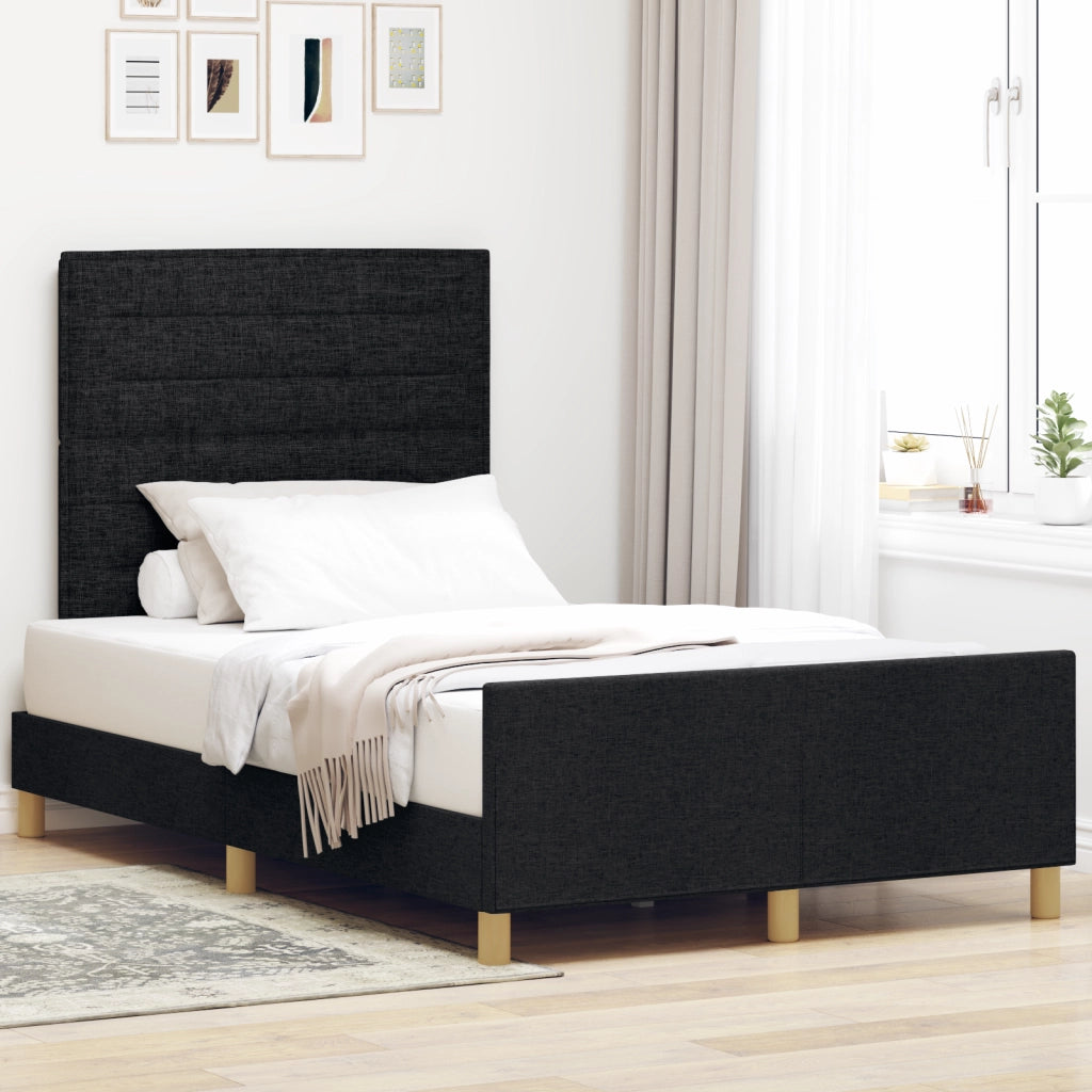 Struttura letto  marrone scuro 120x190 cm in tessuto