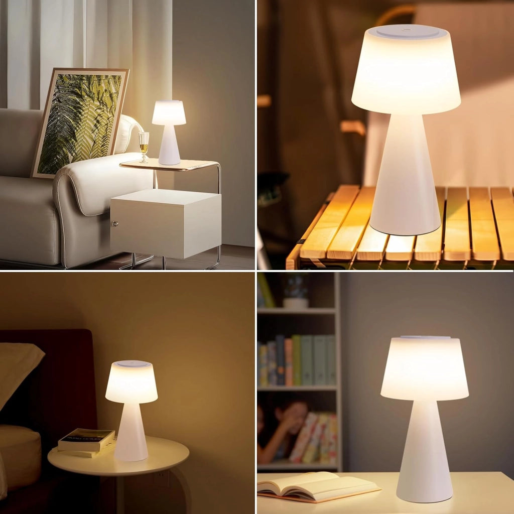 ZMH Lampada da tavolo LED wireless 3600mAh batteria dimmerabile moderna per soggiorno