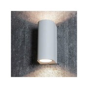 Trade Shop - Applique Da Esterno Cilindro Up&down Lampada Da Parete Giardino 2xgu10 Ip65 Es14 - Bianco