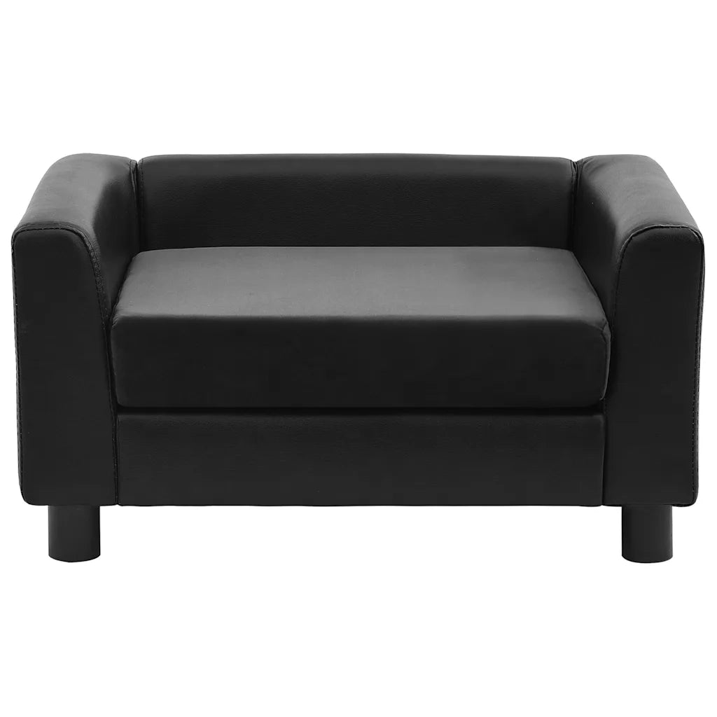 Divano per Cani Nero 60x43x30 cm in Peluche e Similpelle CFW5644030