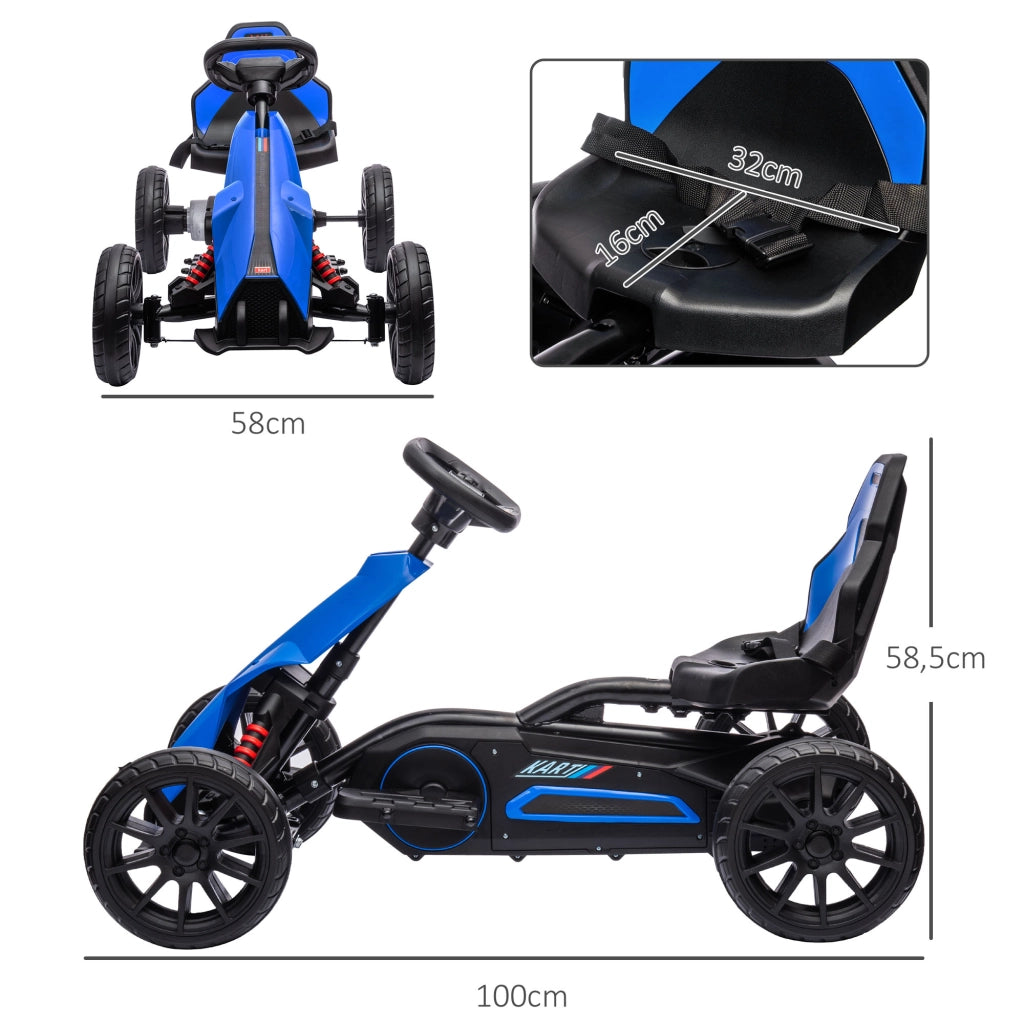 Coche Elettrico per Bambini 12V ¨C zephmum ¨C 100x58x58,5cm Blu