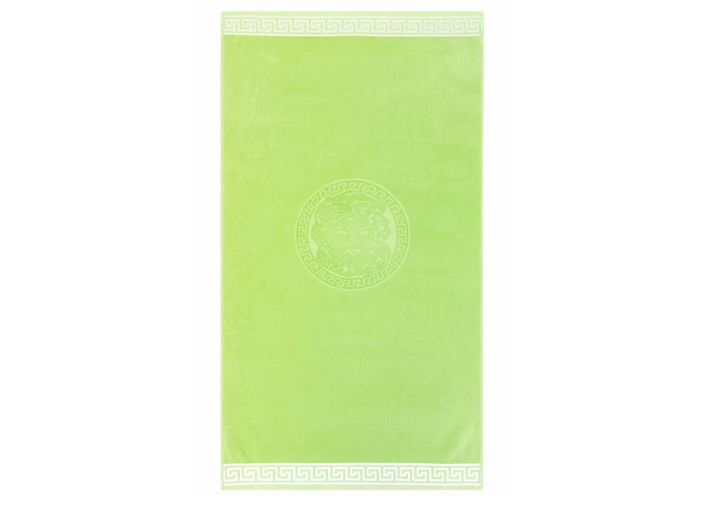 Telo Mare Jacquard Spugna Asciugamano Spiaggia Disegno Cameo Fluo - Telo Mare - Verde