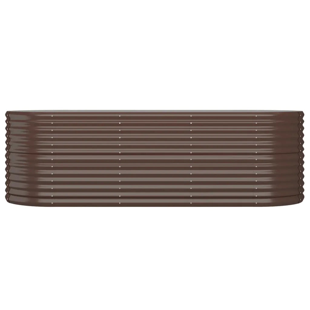 Fioriere | Cassetta per fiori | Letto Giardino Acciaio Zincato 224x80x68cm Marrone