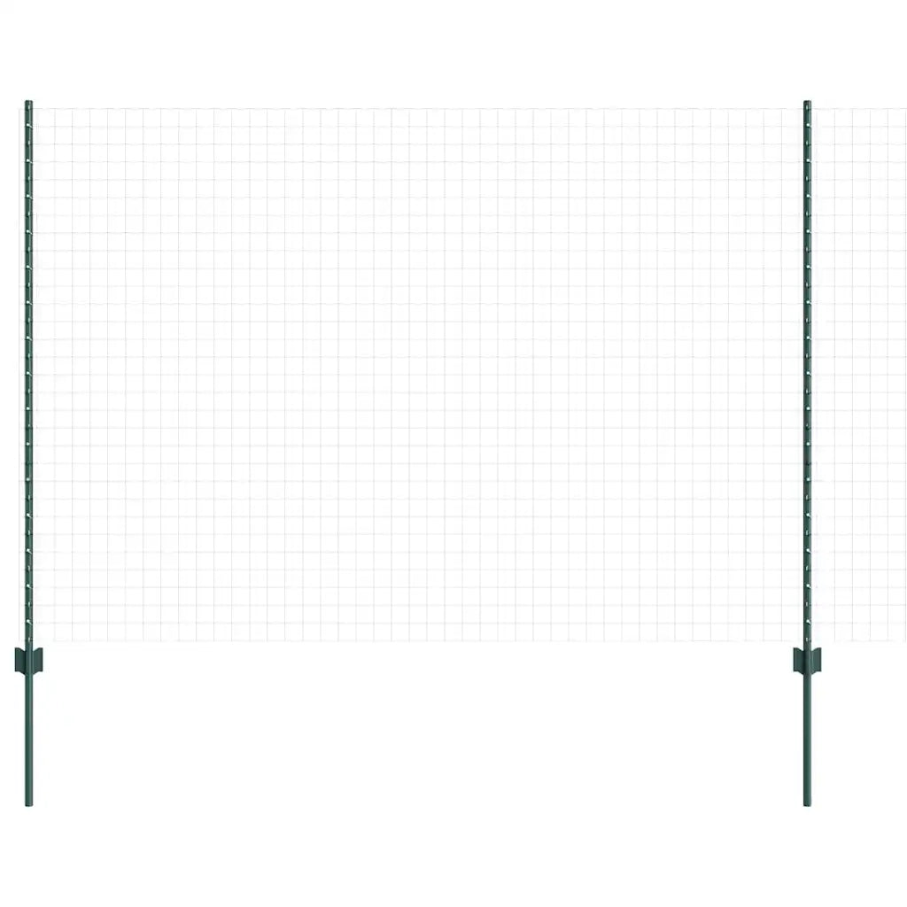 Palo della recinzione 11 pz Verde 160 cm Acciaio CFW9737338
