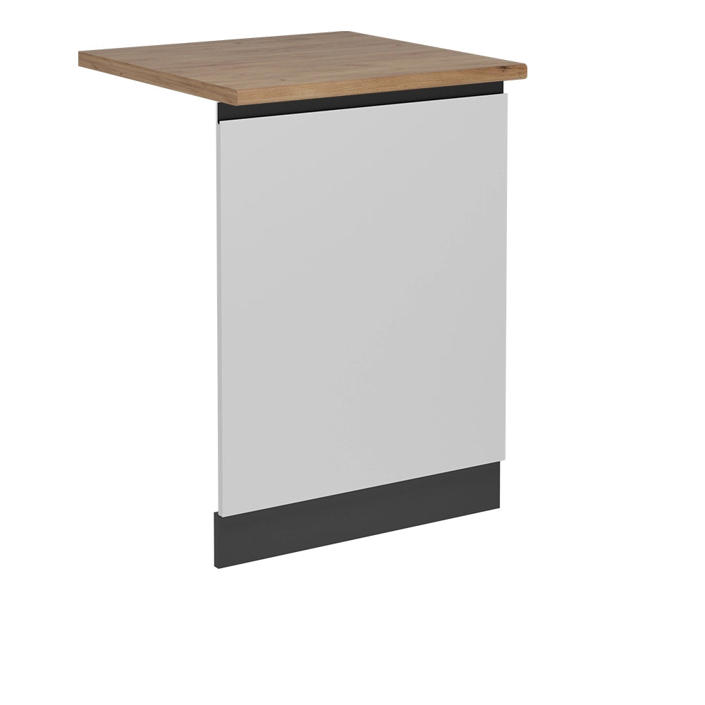 Pannello frontale della lavastoviglie R-Line Bianco/Antracite 60 cm J-Shape, PL Rovere Vicco