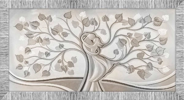 Quadro da Parete Giovy Abbraccio Mix Argento 60 x 110 cm Lupia