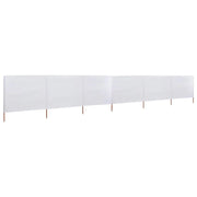 Schermo divisorio in tessuto a 6 pannelli 800 x 80 cm bianco 02_0008848