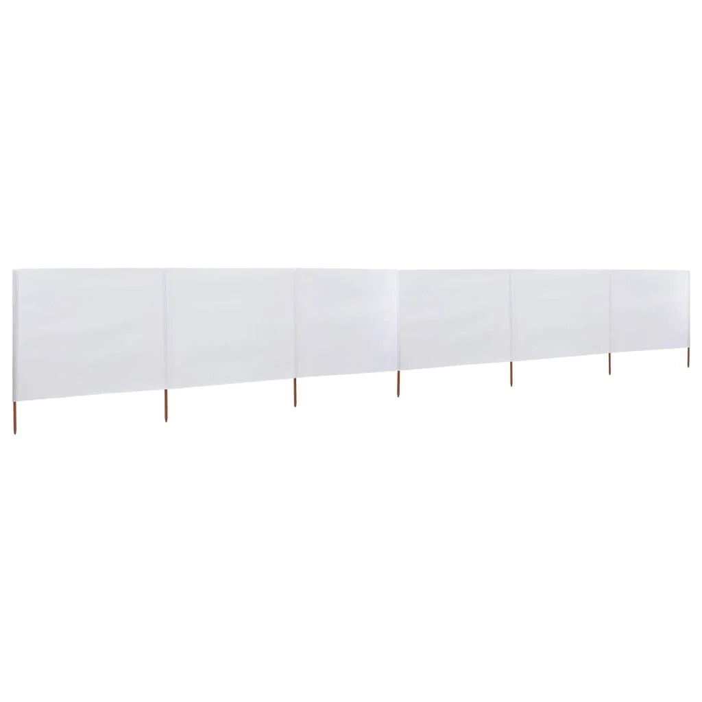 Schermo divisorio in tessuto a 6 pannelli 800 x 80 cm bianco 02_0008848