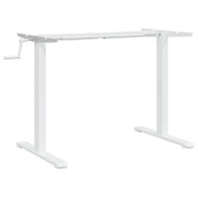 Struttura per ufficio scrivania postazione di lavoro mobile per computer scrivania per studio in piedi (94-135) x 60 x (70-114) cm acciaio bianco 02_0023974