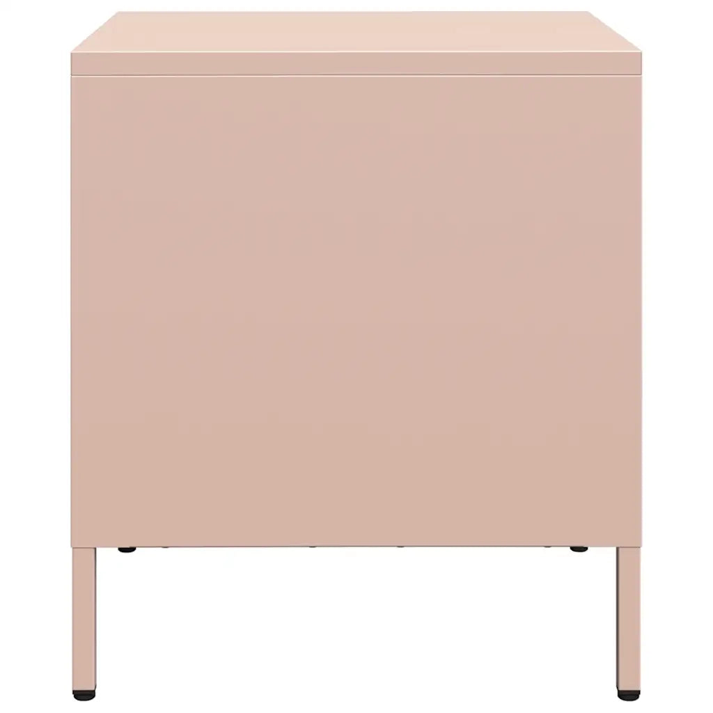vidaXL Comodino Rosa 35x39x43,5 cm in Acciaio