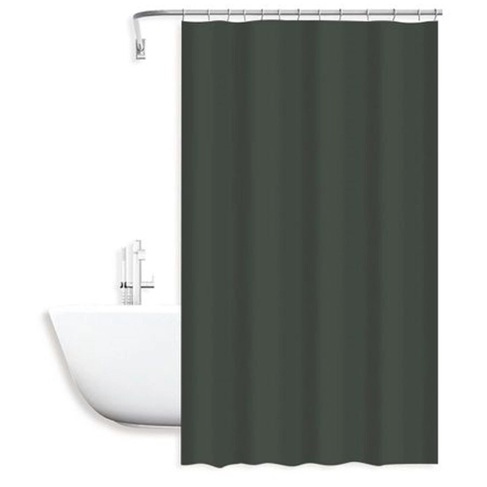 Trade Shop - Tenda Doccia Antimuffa Impermeabile Poliestere 180x200cm Ganci Bagno Grigia 79861 -