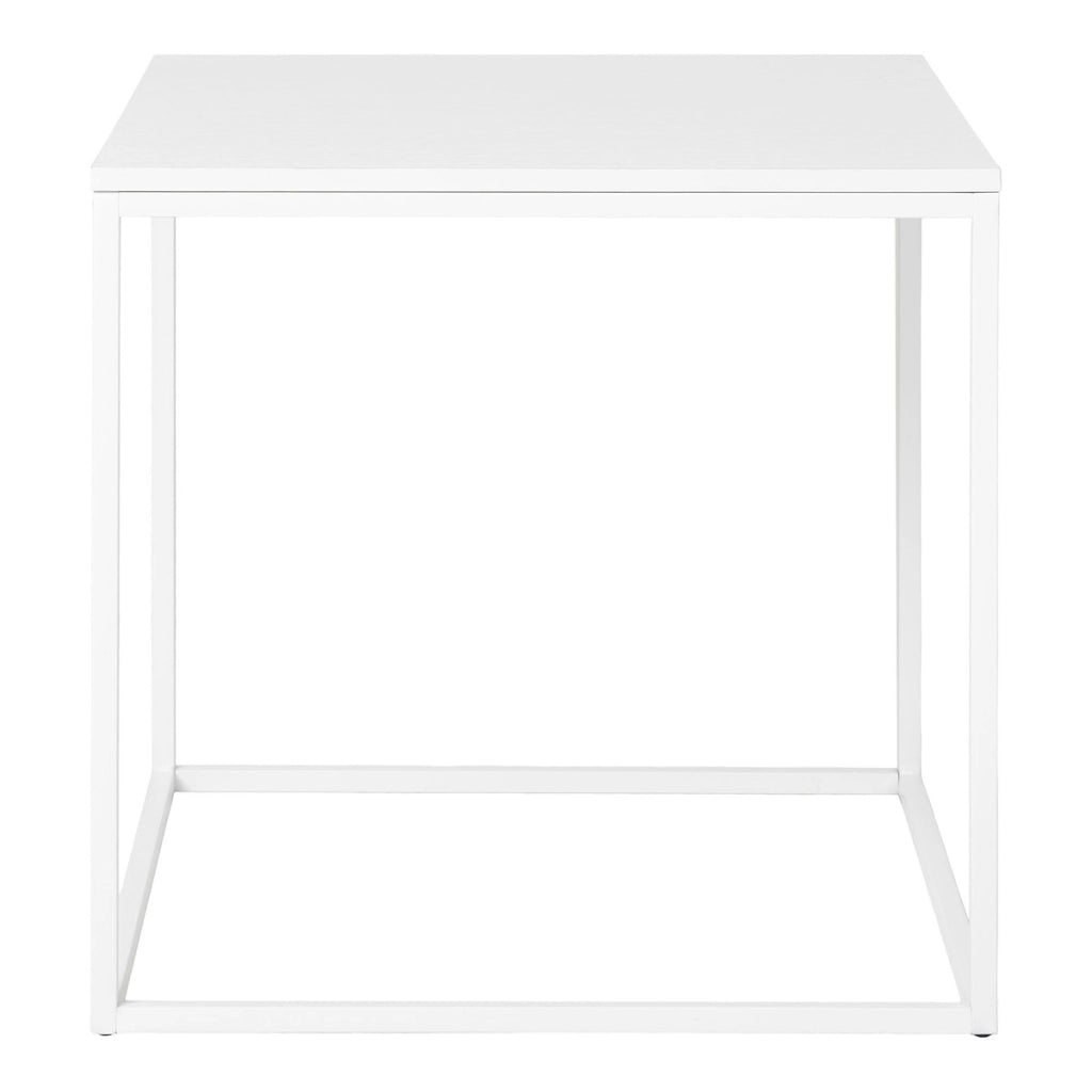 Comodino Vita, Bianco, Metallo, 45x45x45 cm
