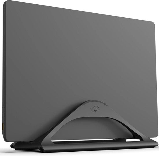 Stand per laptop verticale per scrivania - nero - organizzatore di ufficio per la casa