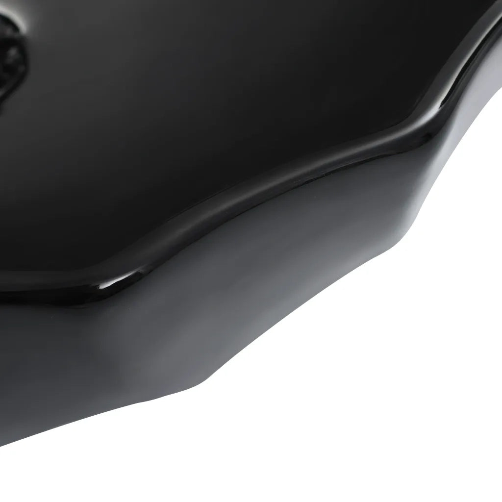 Lavandino 46x17 cm in Ceramica Nero cod mxl 40300