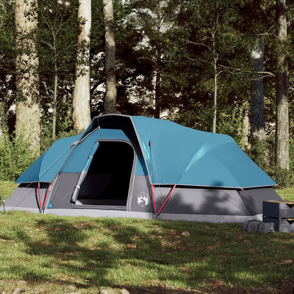 Tenda da Campeggio a Cupola per 9 Persone Blu Impermeabile 94564