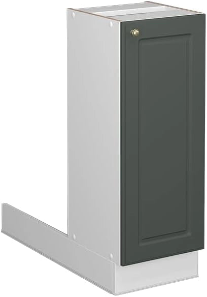 Isola cucina Fame-Line, Verde-oro Country House, 30 cm senza piano di lavoro, per l'espansione e la combinazione con altri moduli cucina