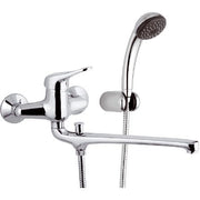 Rubinetto lavabo/vasca con deviatore e kit doccia duplex serie kiss