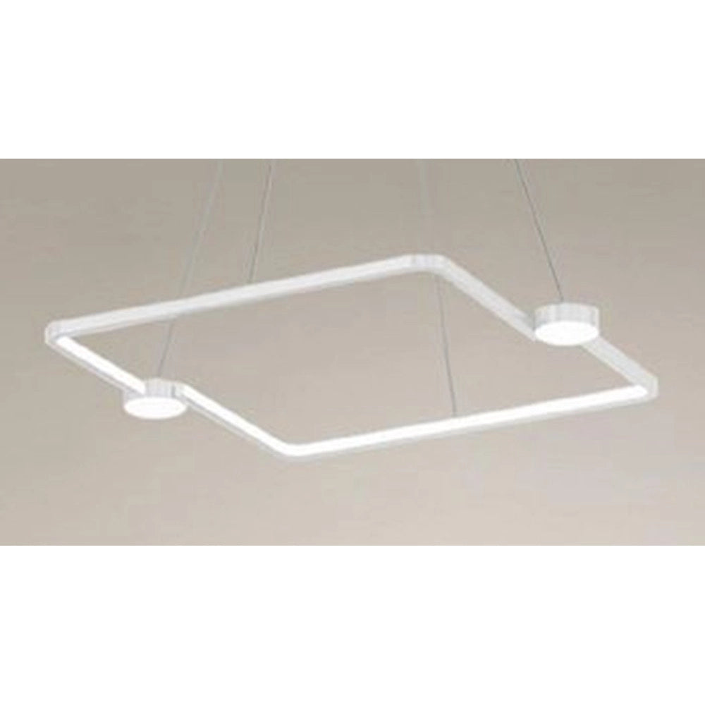 Trade Shop - Lampadario A Sospensione Led 30w Quadrato Con Telecomando Design Moderno Bianco 71163 -