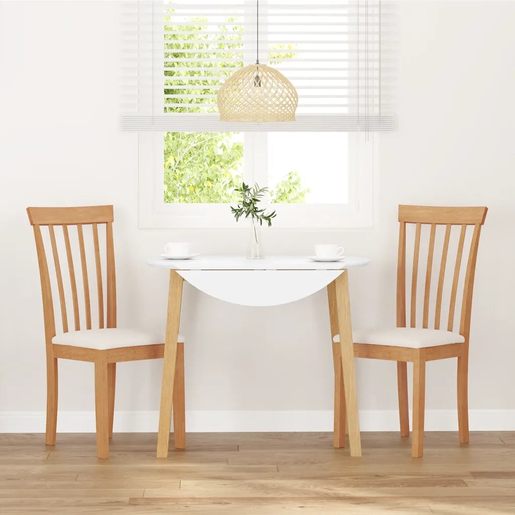 Sedie da Pranzo con Cuscini 2 pz Naturale Legno Massello Hevea 4102389