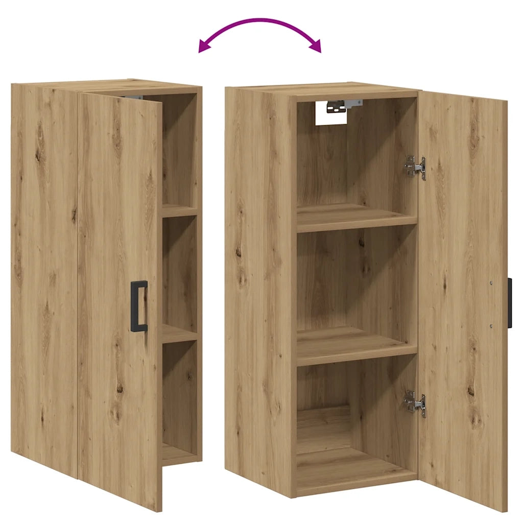 vidaXL Mobile a Parete Rovere Artigianale 34,5x34x90 cm in Truciolato