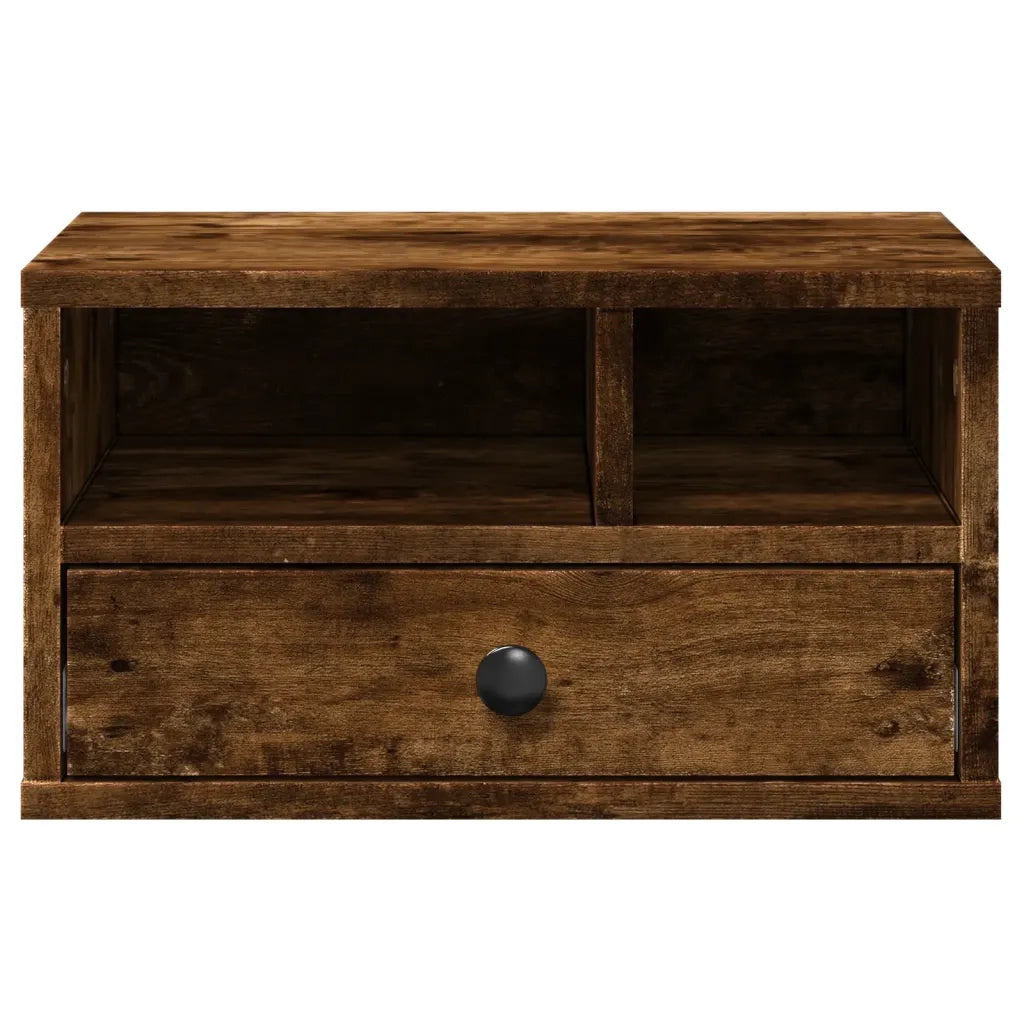 Supporto Stampante Rovere Fumo 40x32x22,5 cm Legno Multistrato CFW4165897