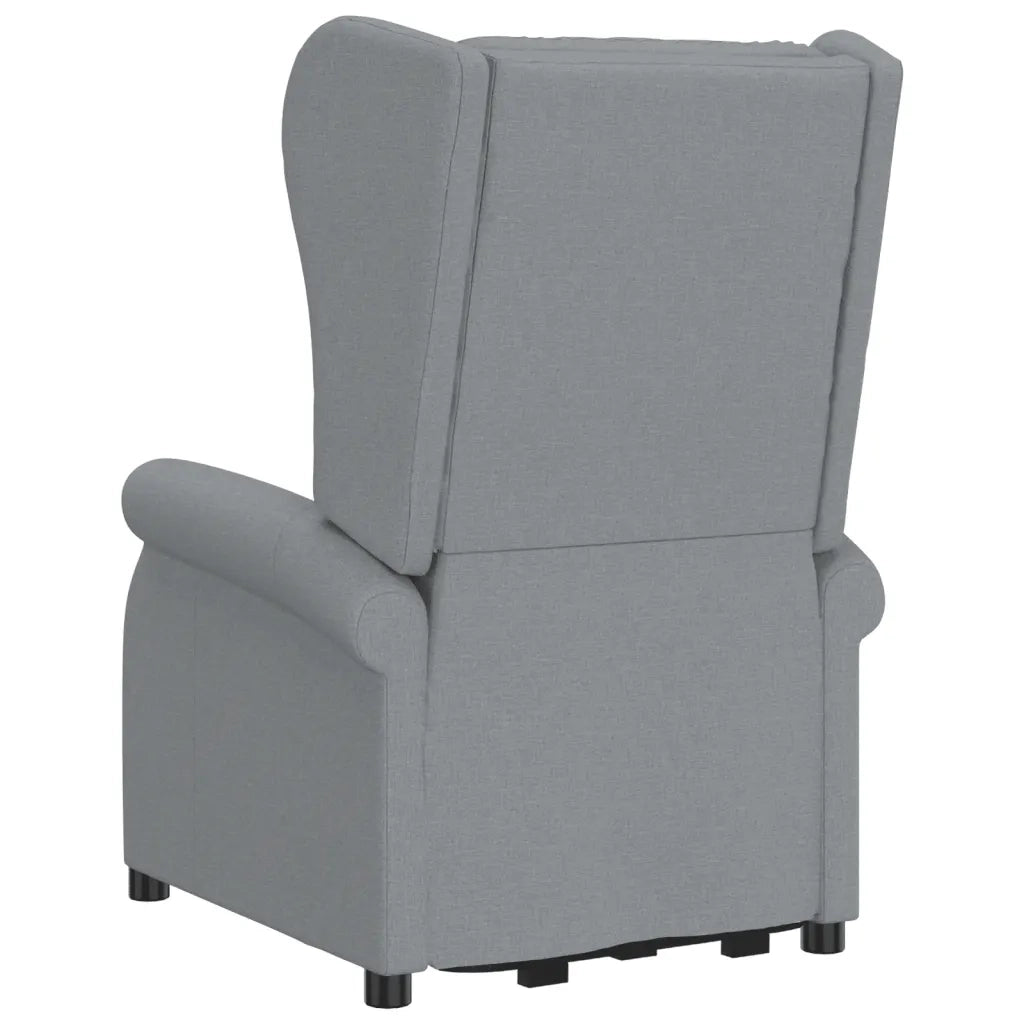 Poltrona Alzapersona Massaggiante Grigio Chiaro Tessuto 289740