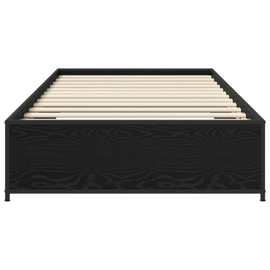 Struttura del letto Rovere Nero 80 x 200 cm