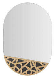 Specchio da Muro con Appendi Abiti Carv 60,5x5,3x90 cm in MDF e Specchio Multicolor