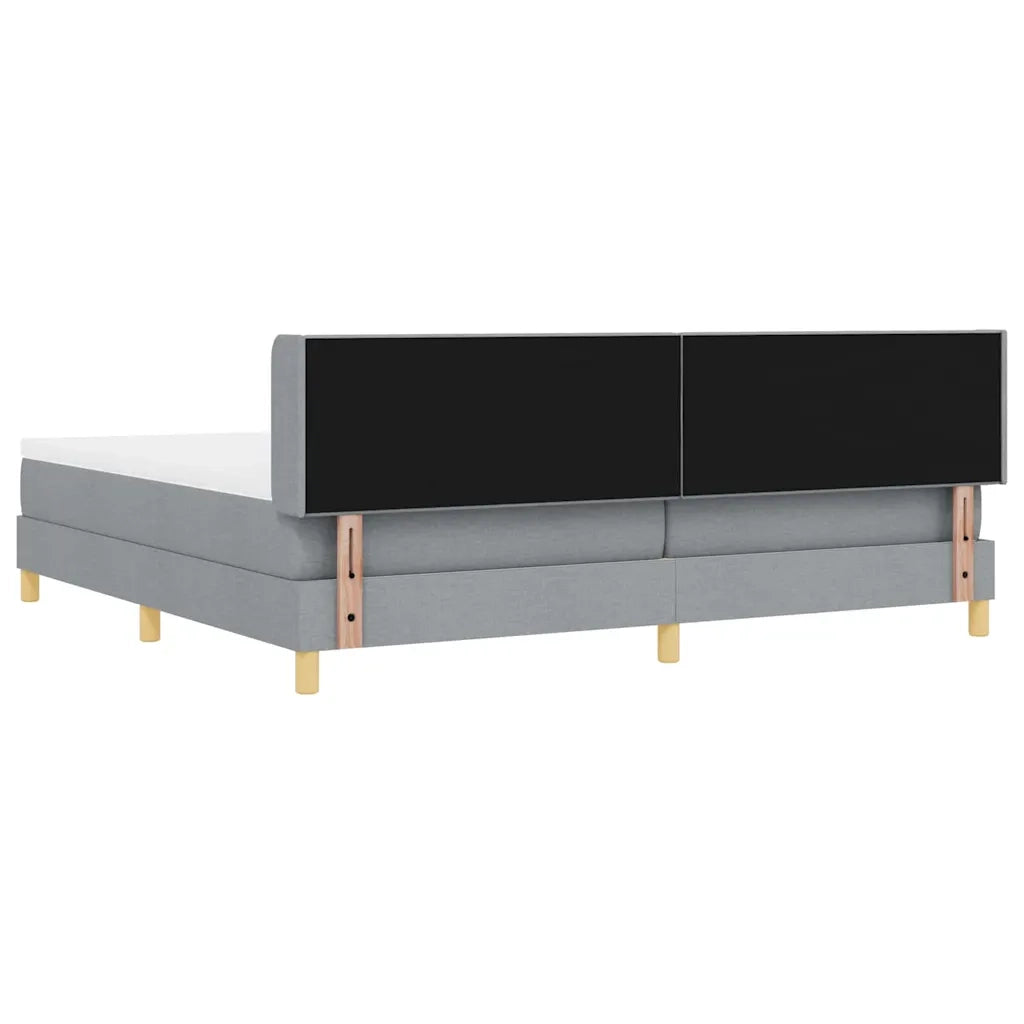 Letto a molle Grigio chiaro 200 x 200 cm Poliestere 3341314