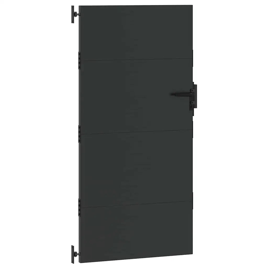 vidaXL Cancello da giardino con blocco Nero 105 x 200 cm