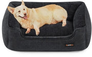 Letto per cani - cesta per cani - copertura rimovibile - 90 x 75 x 25 cm - grigio scuro