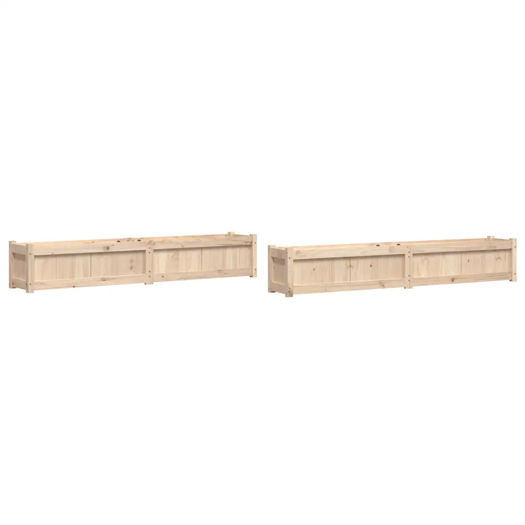 Fioriere da Giardino 2 pz in Legno Massello di Pino 837495