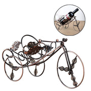 Trade Shop - Porta Bottiglia Portabottiglia Vino Spumante Triciclo Ferro Battuto Bronzato -