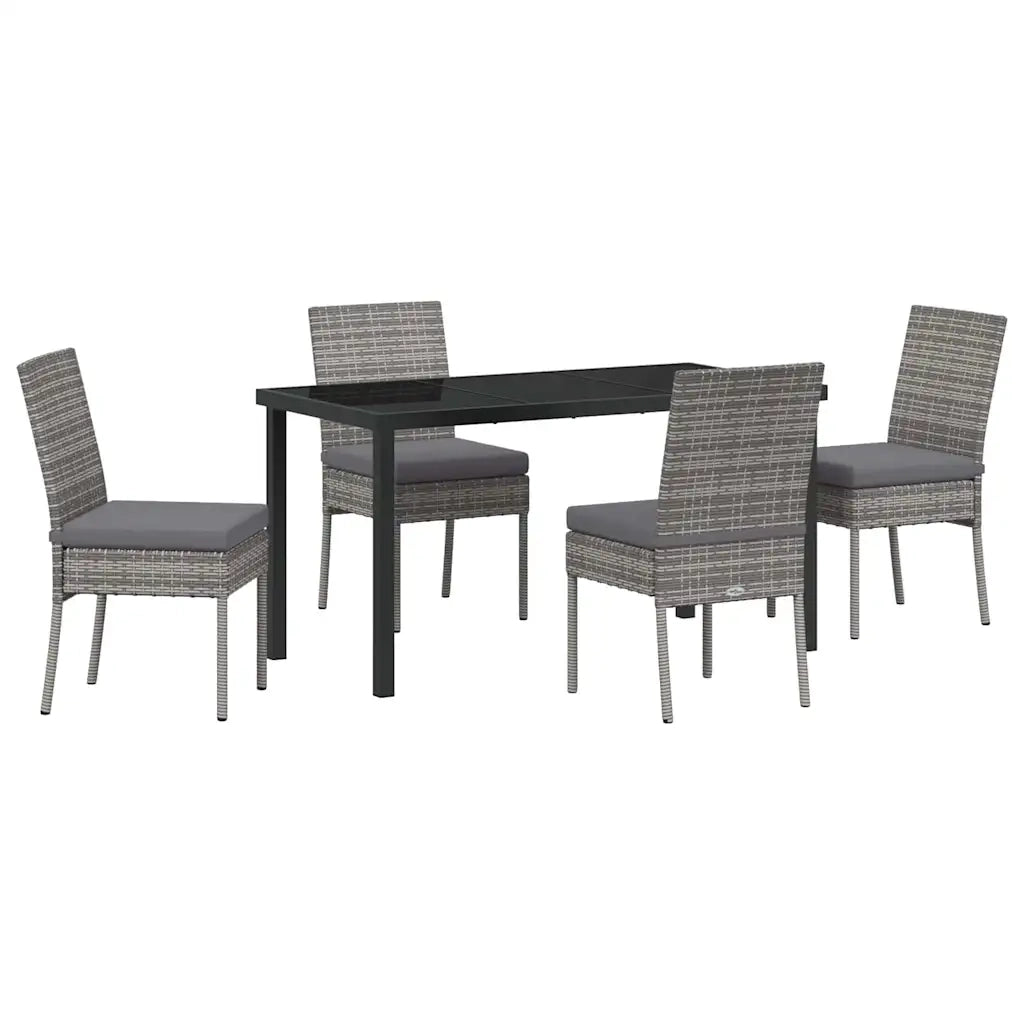 Set da Pranzo per Giardino 5 pcs Grigio 3379214