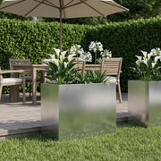 Vaso da giardino Argento 80 x 40 x 60 cm Acciaio zincato 8005888