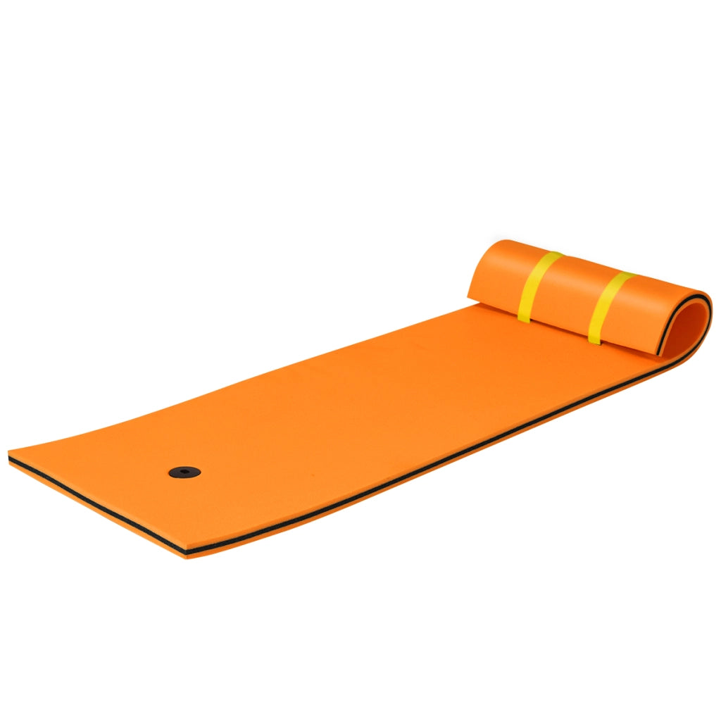 Tappeto galleggiante per attivit¨¤ acquatiche 210 x 66 cm, Tappetino in schiuma per svago e relax Arancione-Sport acquatici